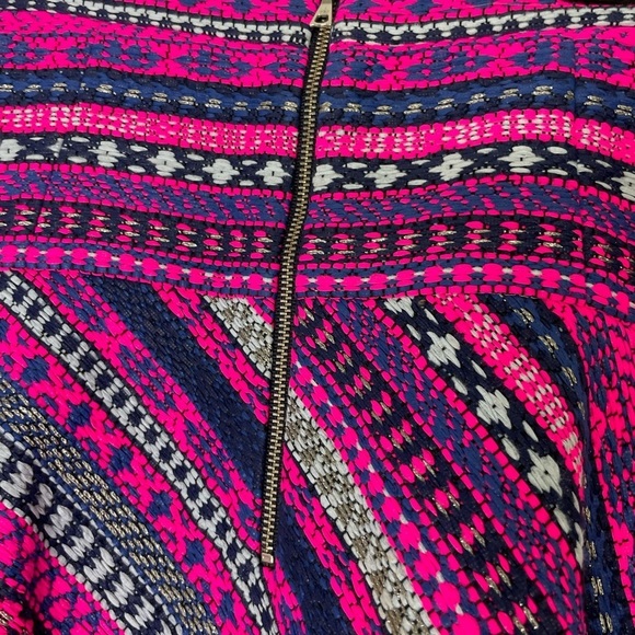 Pink and Blue Patterned Women's Skirt - Picture 6 of 9